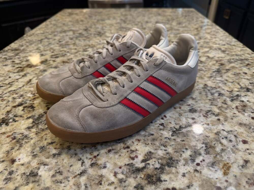 • Adidas Gazelle Terrace Arsenal FC Suede Sneakers JS3042 6.5M 7.5W